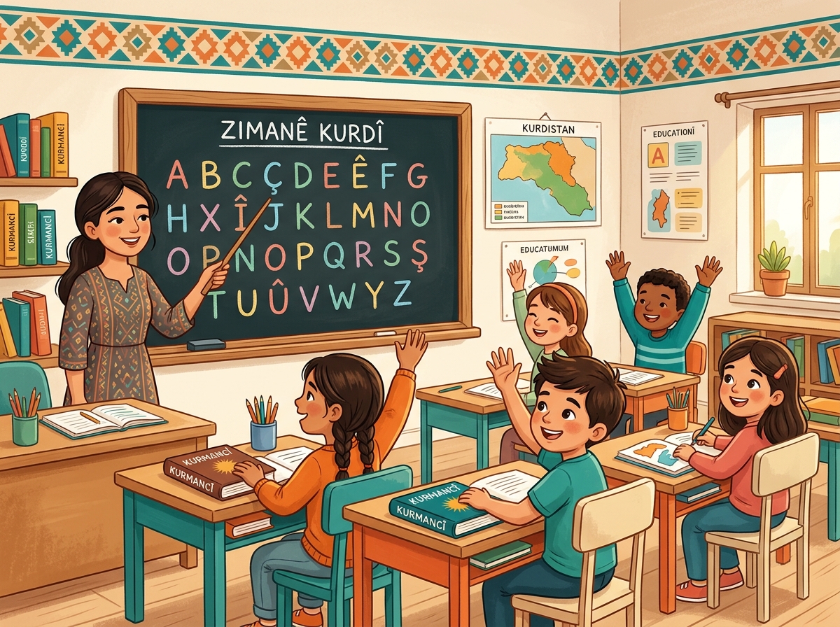 Akademiya Cizîrî — Zarokên Kurd di polê de